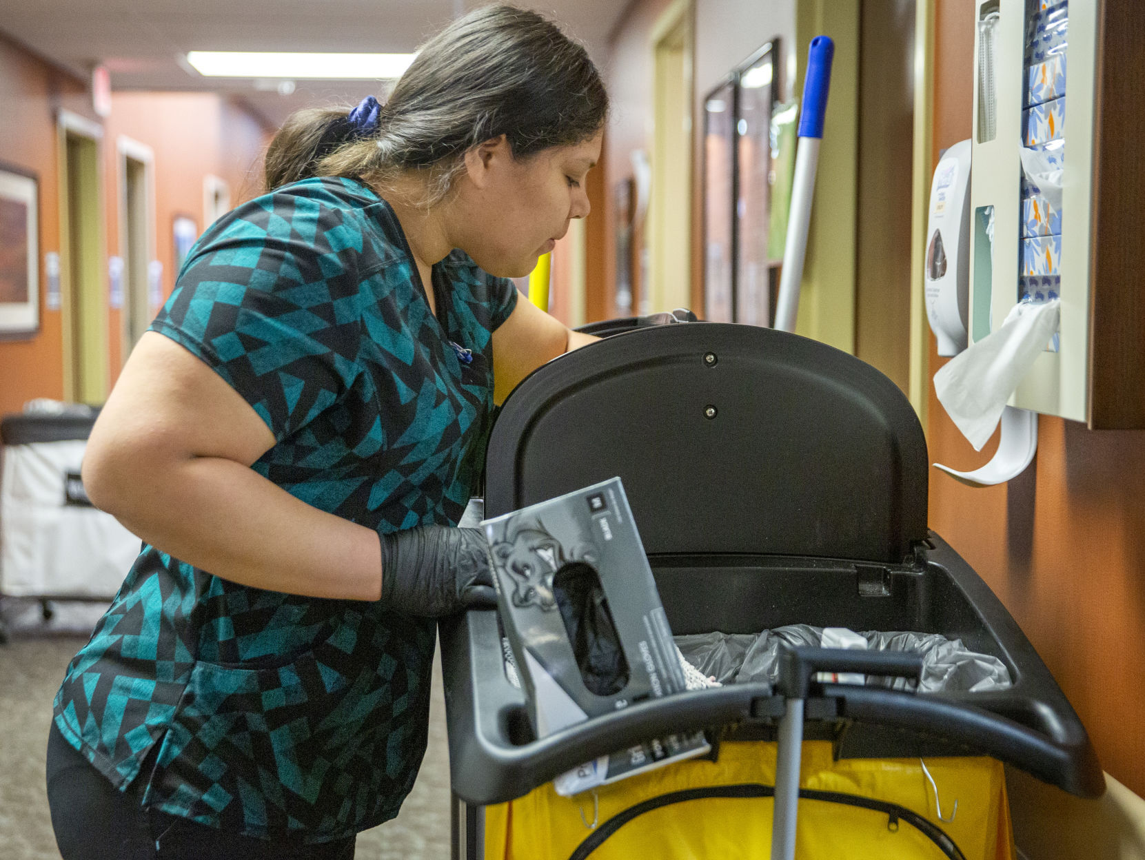 Cleaning the hospital
